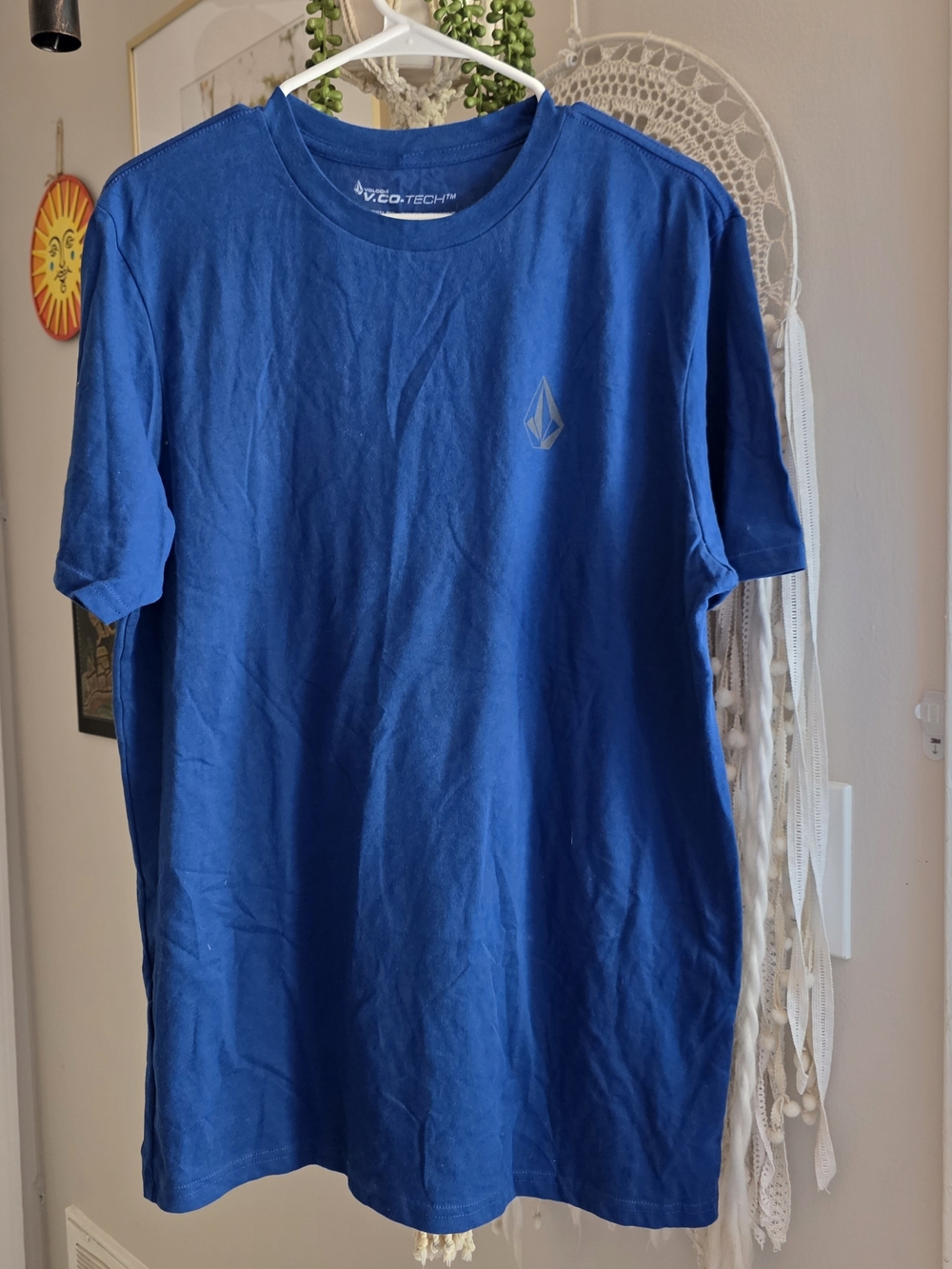 Volcom Men's Royal Blue Short-Sleeve Logo Tee - Medium